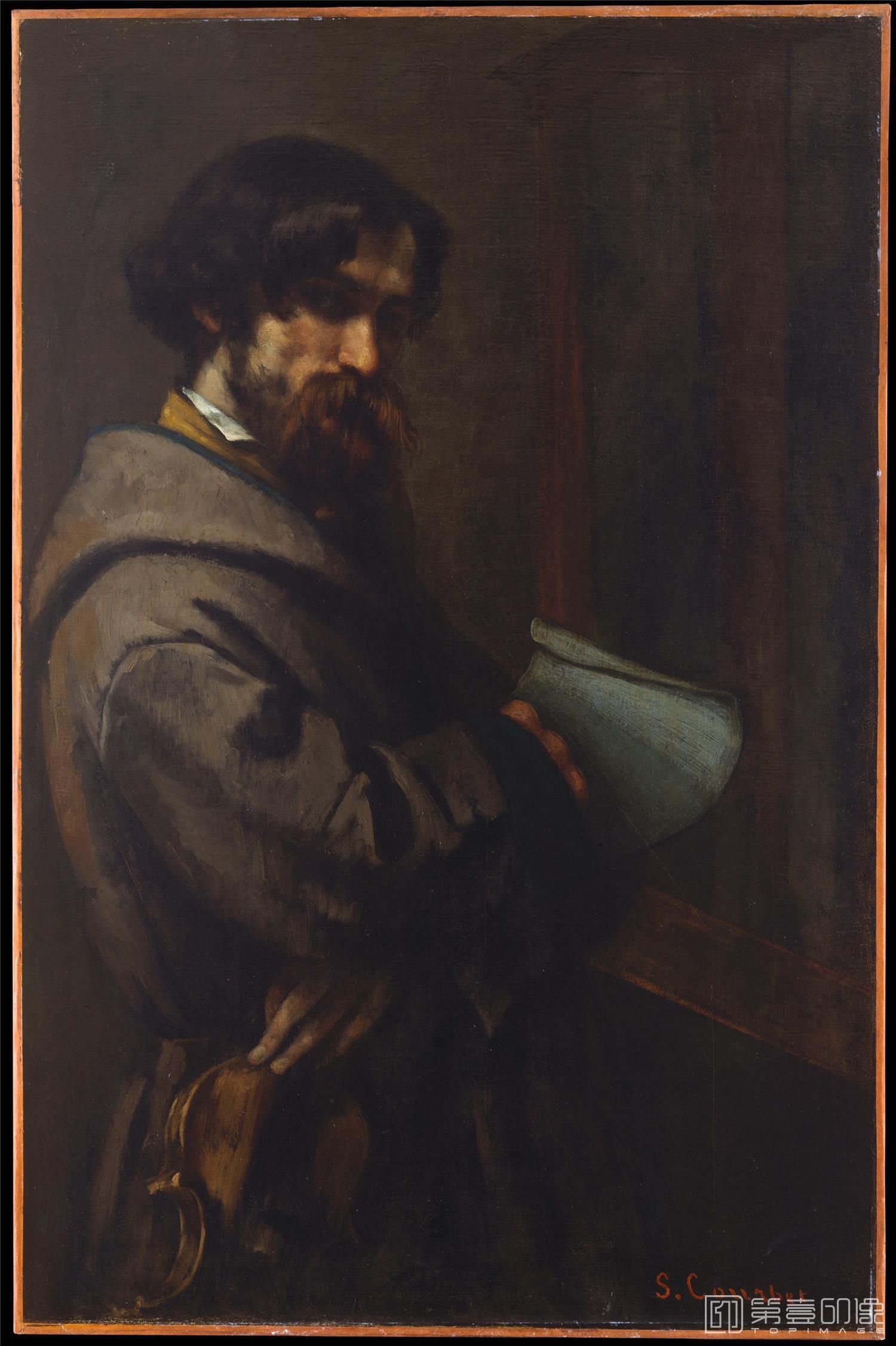 油画-美国纽约大都会美术馆油画藏画-Gustave CourbetAlphonse Promayet (–)-1013